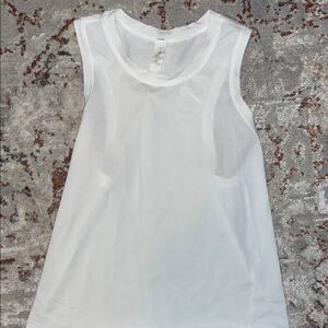 Lululemon Athletica White Mesh Tank Top